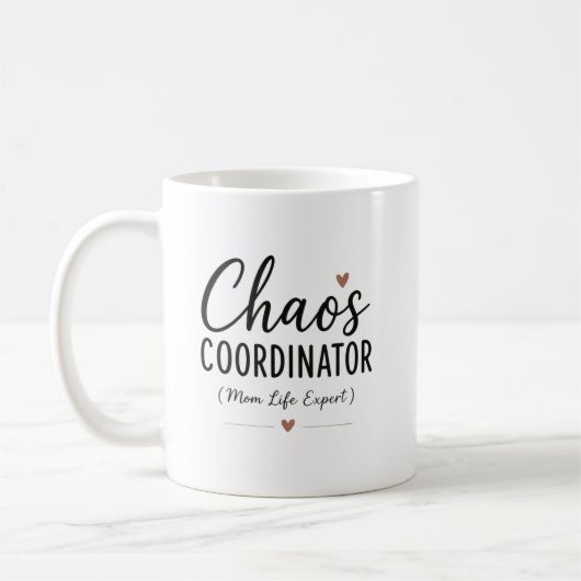 Chaos Coördinator Aangepaste Naam Grappige Moeder Koffiemok (Links)