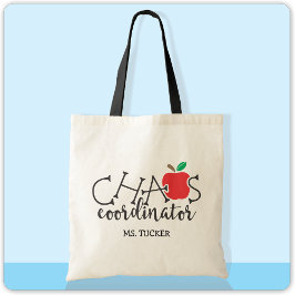 Chaos Coördinator Appel Schattige Leraar Tote Bag