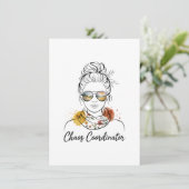 Chaos Coordinator﻿ Bedankkaart (Staand voorkant)