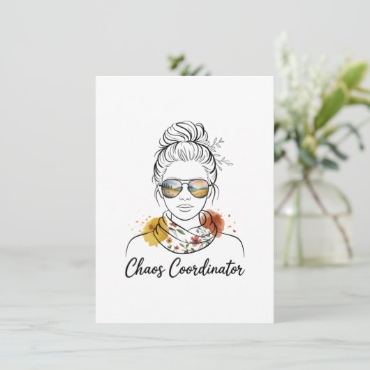 Chaos Coordinator﻿ Bedankkaart (Staand voorkant)