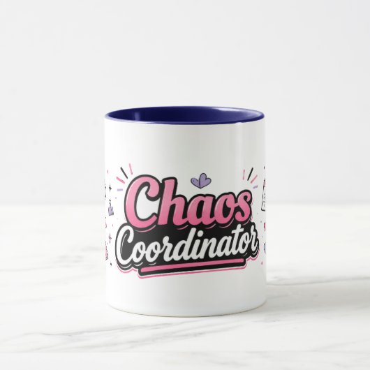 Chaos Coördinator Bedrijfs Meme | WorkTok Kantoor Mok (Midden)