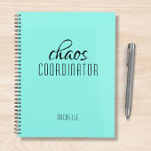 Chaos Coördinator Blauw Gepersonaliseerde Naam Planner