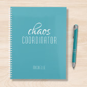 Chaos Coördinator Blauw Gepersonaliseerde Naam Planner