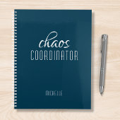 Chaos Coördinator Blauw Gepersonaliseerde Naam Planner