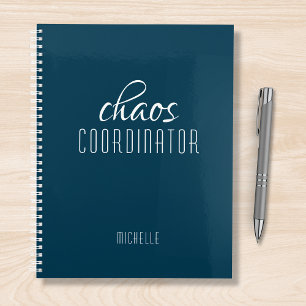 Chaos Coördinator Blauw Gepersonaliseerde Naam Planner