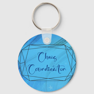Chaos-coördinator (blauw) sleutelhanger