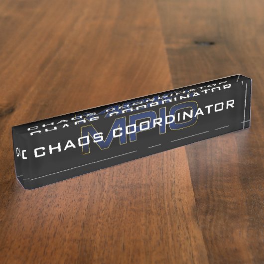 Chaos Coordinator Bord Names Naambordje (Zijkant)