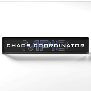 Chaos Coordinator Bord Names Naambordje