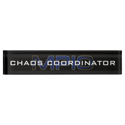 Chaos Coordinator Bord Names Naambordje (Voorkant)