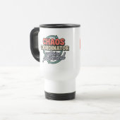 Chaos Coördinator Cafeïne Aangedreven Dankbaarheid Reisbeker (Voorkant links)