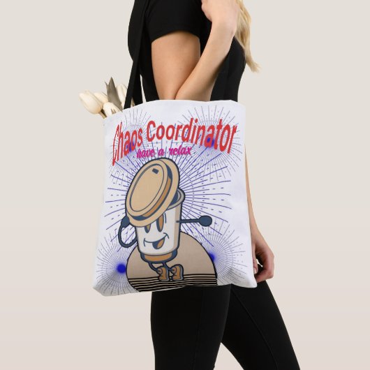 Chaos Coordinator Canvas tas – herbruikbare Funny  (Dichtbij)