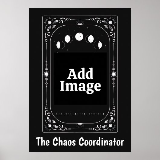 Chaos Coördinator Celestiale Maan Tarot Zodiac Cad Poster (Voorkant)