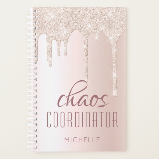 Chaos Coordinator Chic Girly Glitter persoonlijke Planner (Voorkant)