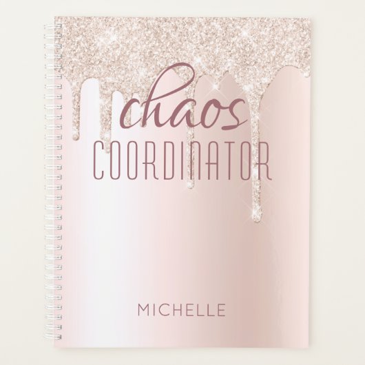 Chaos Coordinator Chic Girly Glitter persoonlijke Planner (Voorkant)