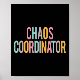 Chaos Coordinator Colorful Appreciation Day Back T Poster