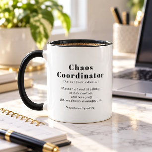 Chaos Coördinator Definitie Aangepaste Fotobeker Mok