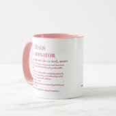 Chaos Coordinator Definition Foto Kantoor Medewerk Mok (Voorkant links)