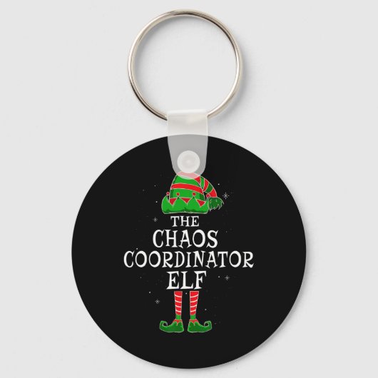 Chaos Coordinator Elf Group Matching Family Christ Sleutelhanger (Voorkant)