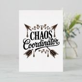 Chaos Coördinator Folie Feestdagenkaart (Staand Voorkant)