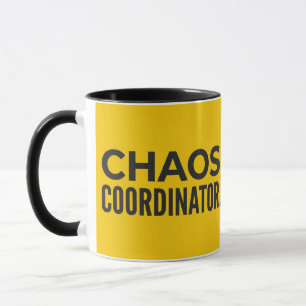Chaos Coördinator Geel Zwart Combo Mok
