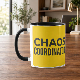 Chaos Coördinator Geel Zwart Combo Mok