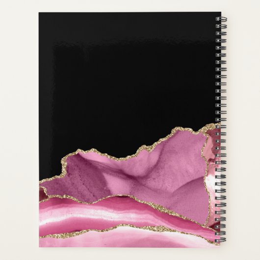 Chaos Coordinator Girly Pink Gold Marble Planner (Achterkant)