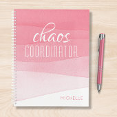 Chaos Coordinator Girly Pink Persoonlijke naam Planner
