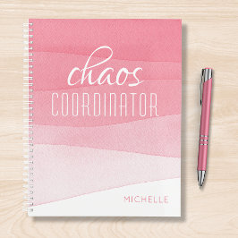 Chaos Coordinator Girly Pink Persoonlijke naam Planner