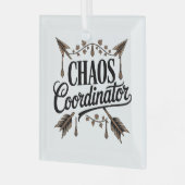 Chaos Coordinator Glas Ornament (Voorkant links)