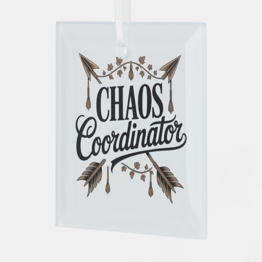 Chaos Coordinator Glas Ornament (Voorkant links)