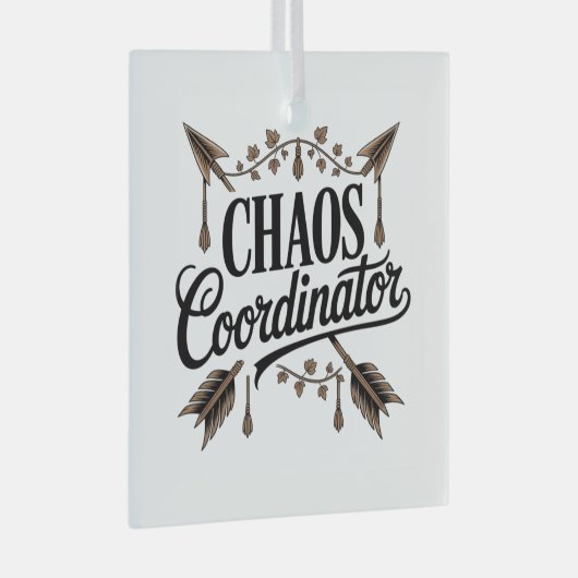 Chaos Coordinator Glas Ornament (Voorkant Rechts)