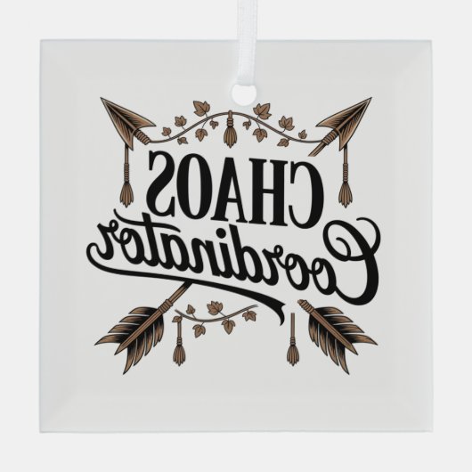 Chaos Coordinator Glas Ornament (Achterkant)