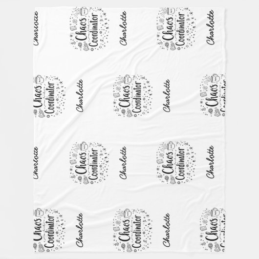 Chaos Coordinator Grappig Gepersonaliseerde Moeder Fleece Deken (Voorkant)