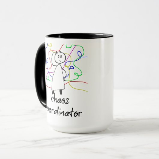 Chaos Coordinator, Grappig, Koffie Mok (Voorkant links)