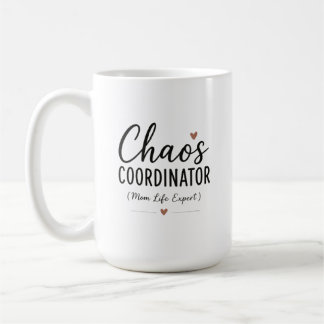 Chaos Coördinator Grappig Moeder Leven Typografie Koffiemok
