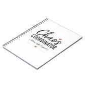 Chaos Coördinator Grappig Moeder Leven Typografie Notitieboek (Linkerzijde)
