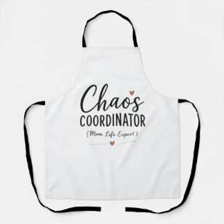 Chaos Coördinator Grappig Moeder Leven Typografie Schort