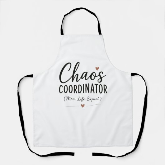 Chaos Coördinator Grappig Moeder Leven Typografie Schort (Voorkant)