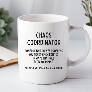 Chaos Coördinator Grappige Kantoor Mok