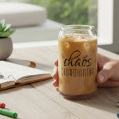 Chaos Coördinator Grappige Moeder Leraar Cadeau Blikvorm Glas