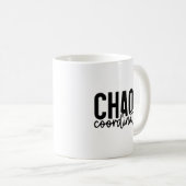 Chaos Coördinator - Grappige moeder Life Quote Koffiemok (Voorkant rechts)
