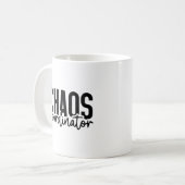 Chaos Coördinator - Grappige moeder Life Quote Koffiemok (Voorkant links)