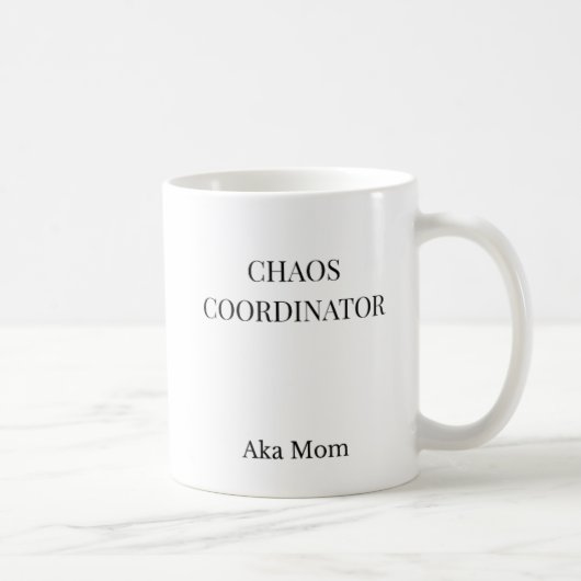 Chaos Coördinator Grappige Moeder Mok | Minimalist (Rechts)