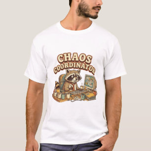 Chaos Coördinator Grappige Overwerkte Wasbeer T-shirt