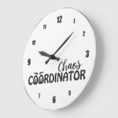 Chaos Coördinator Grappige Typografie Kunst Grote Klok (Hoek)