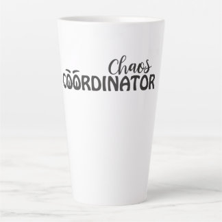 Chaos Coördinator Grappige Typografie Kunst Latte Mok