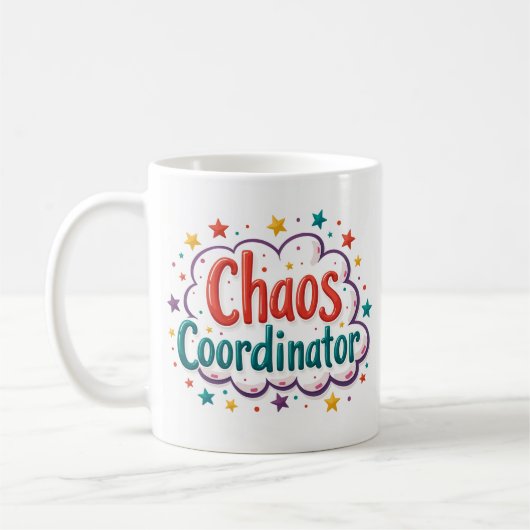 Chaos Coördinator Grappige Werk Mok (Links)