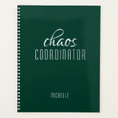 Chaos Coordinator Groene gepersonaliseerde naam Planner (Voorkant)