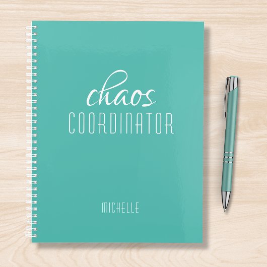 Chaos Coordinator Groene gepersonaliseerde naam Planner