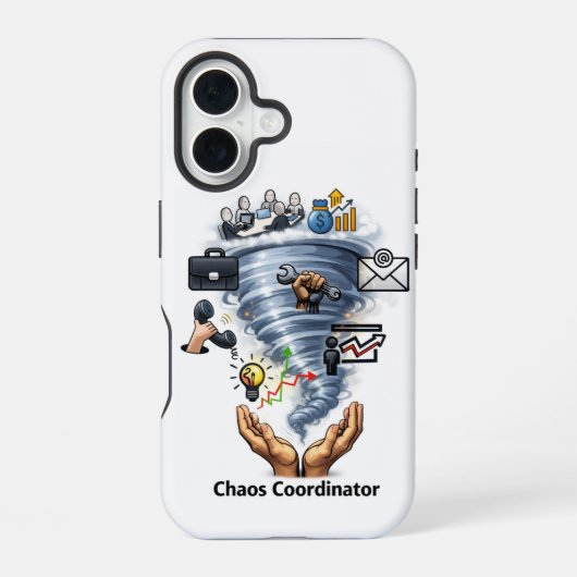 Chaos coördinator iPhone 16 hoesje (Achterkant)